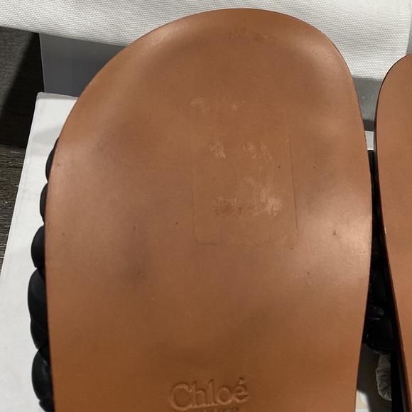 Chloé Kacey Braided Leather Slide Sandal - Picture 9 of 10